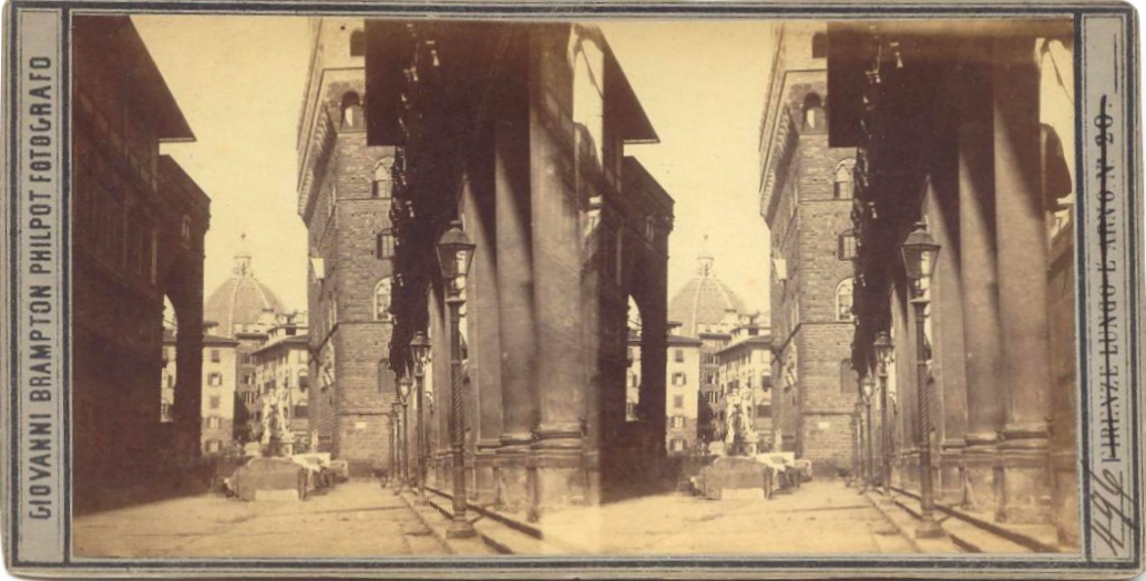 Philpot, John Brampton (1812-1878) - n. 496 - Firenze - Portico degli Uffizi e Piazza della Signoria.jpg
