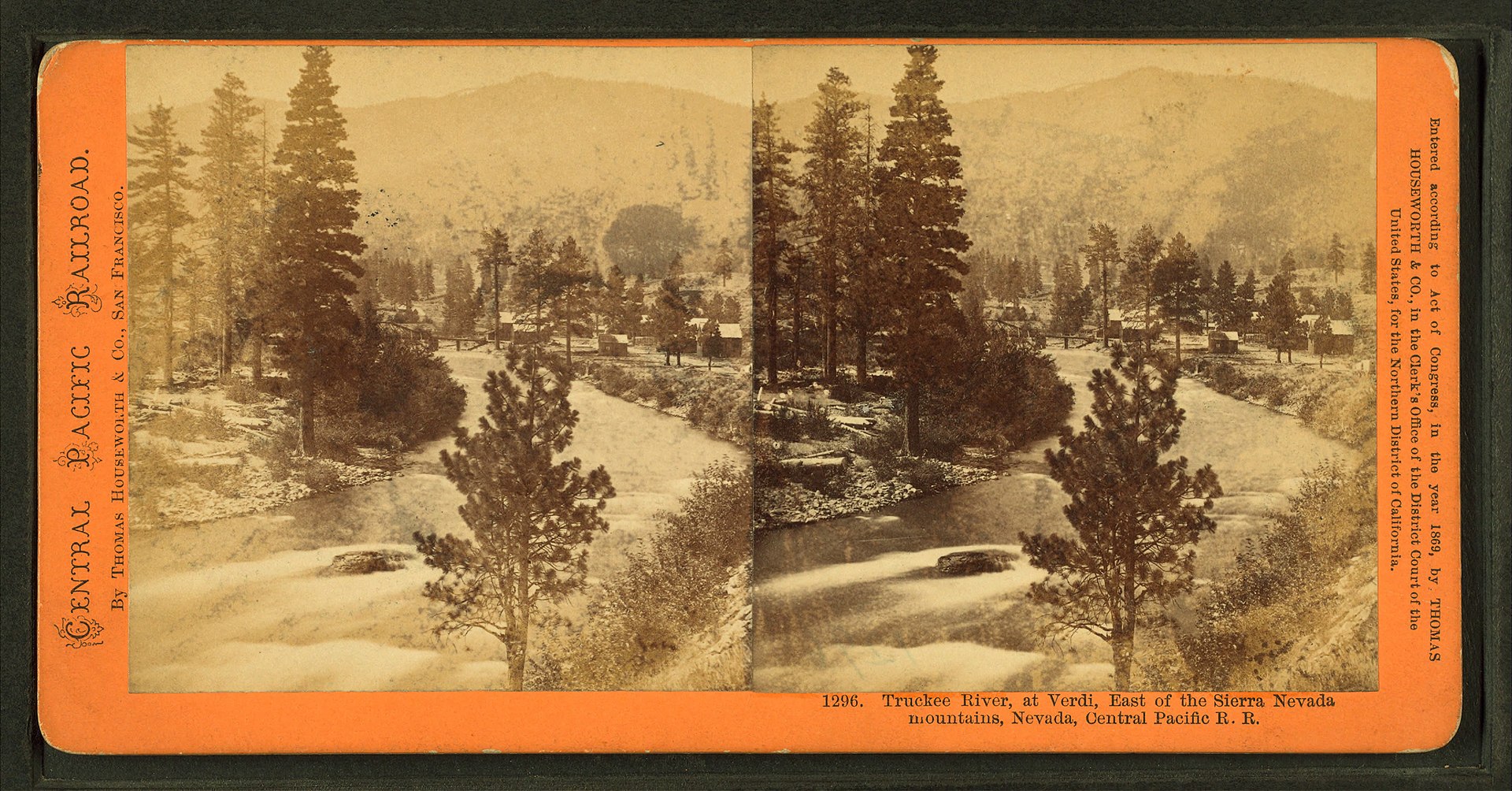 Truckee River at Verdi, east of the Sierra Nevada mountains, Nevada, Central Pacific R.R, by Thomas Houseworth & Co..jpg