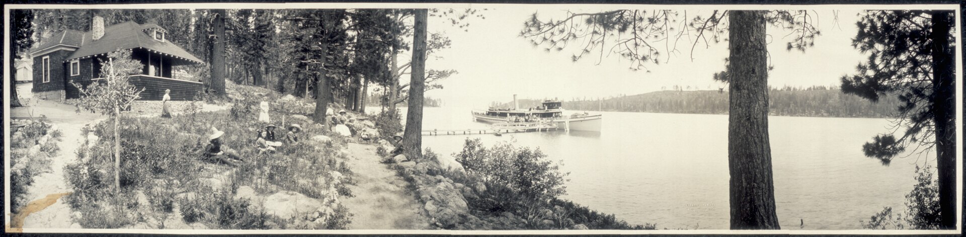 Emerald Bay, Lake Tahoe, steamer at pier LCCN2007660509.tif